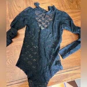Black lace bodysuit